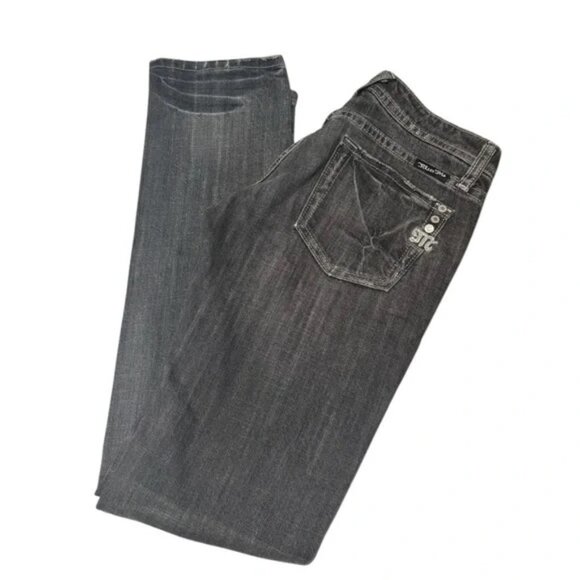 y2K MISS ME - Low Rise gray Wash straight Leg Jeans sz 25 - Picture 5 of 7